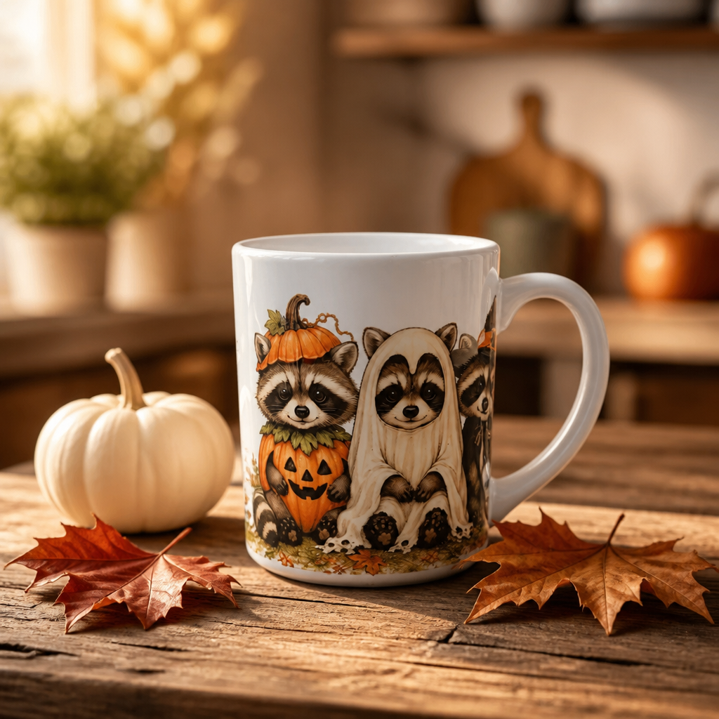 Taza Mapachitos de Halloween