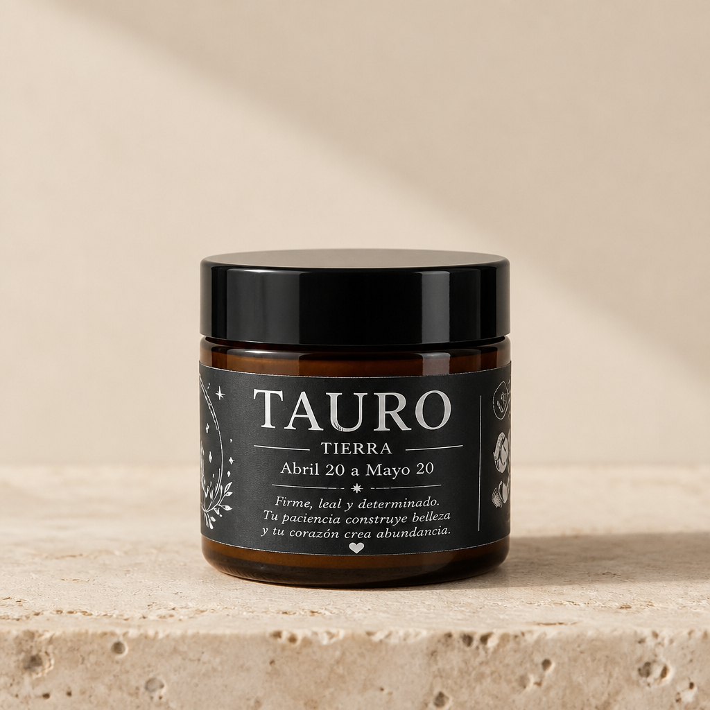 ♉ Vela Zodiacal Tauro – Palo Santo | Cuarzo Rosado | Pétalos de Rosa