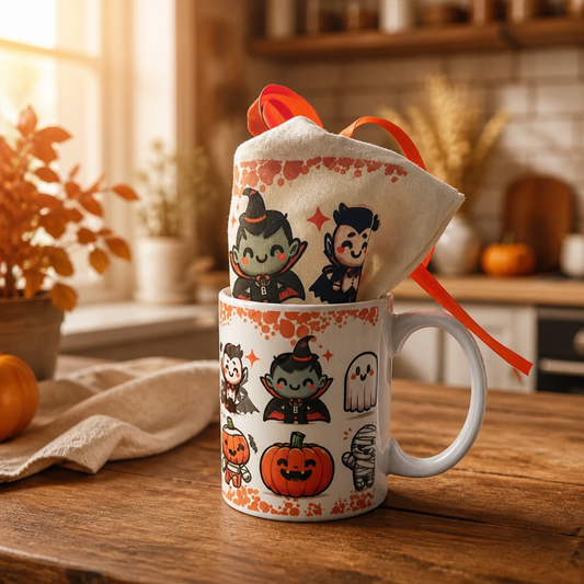 Set de Bolsa Tote y Taza de Halloween