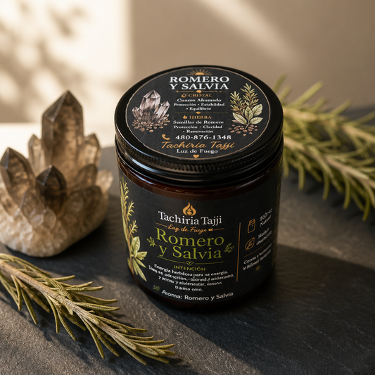 Vela de Intención – Protección Energética
Aroma: Romero y Salvia