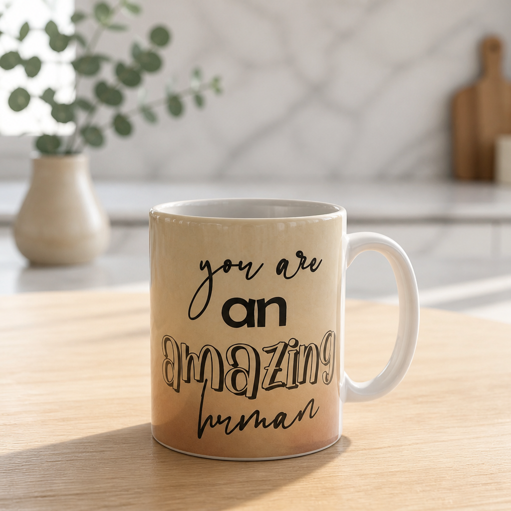 Taza Motivacional “You Are an Amazing Human” | Margarita Azul