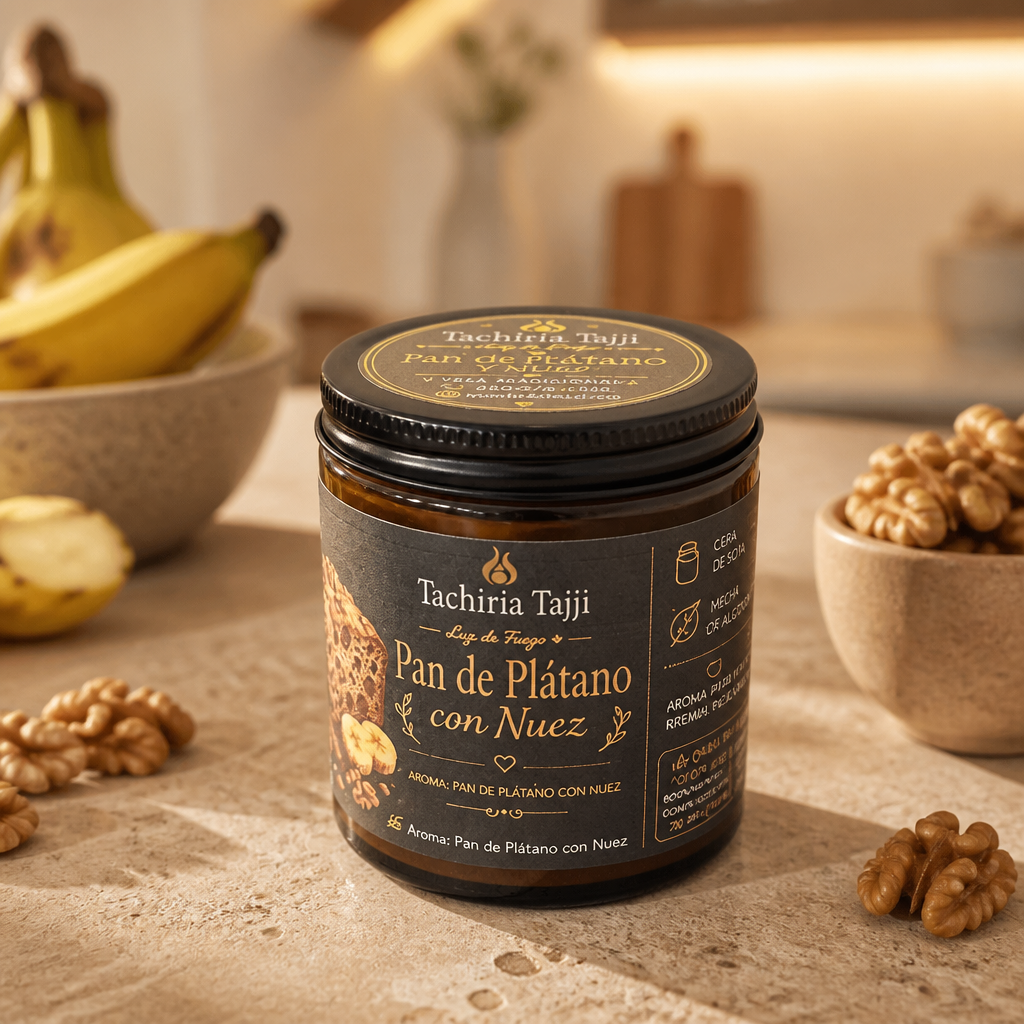 Pan de Plátano con Nuez – Vela Aromática Tradicional