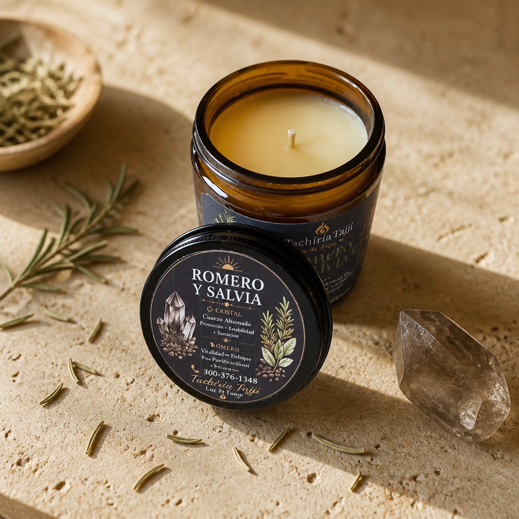 Vela de Intención – Protección Energética
Aroma: Romero y Salvia