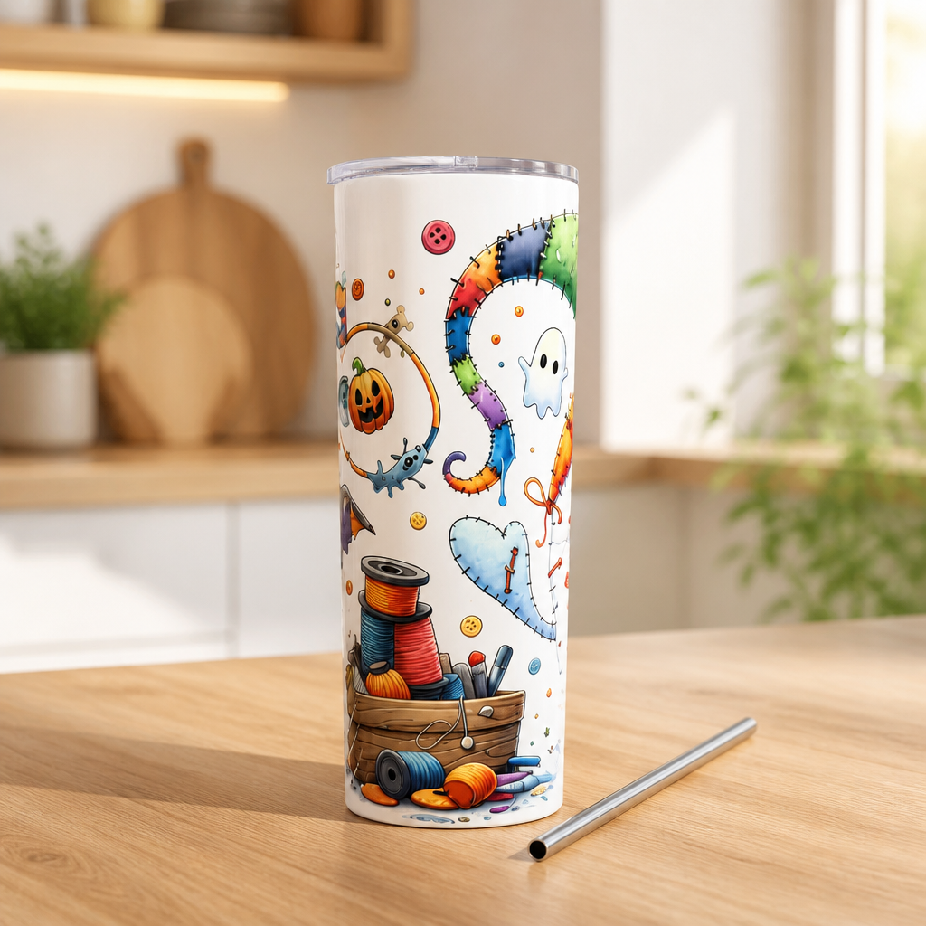 Vaso Térmico “Fantasma con Costuras” – 20 oz
