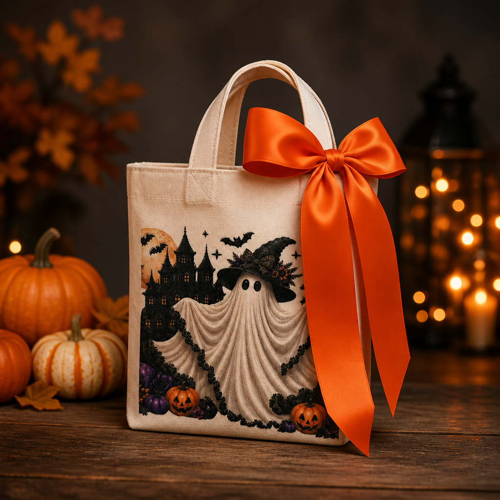Set de Regalo Fantasma Encantado – Tote Bag + Taza de Cerámica