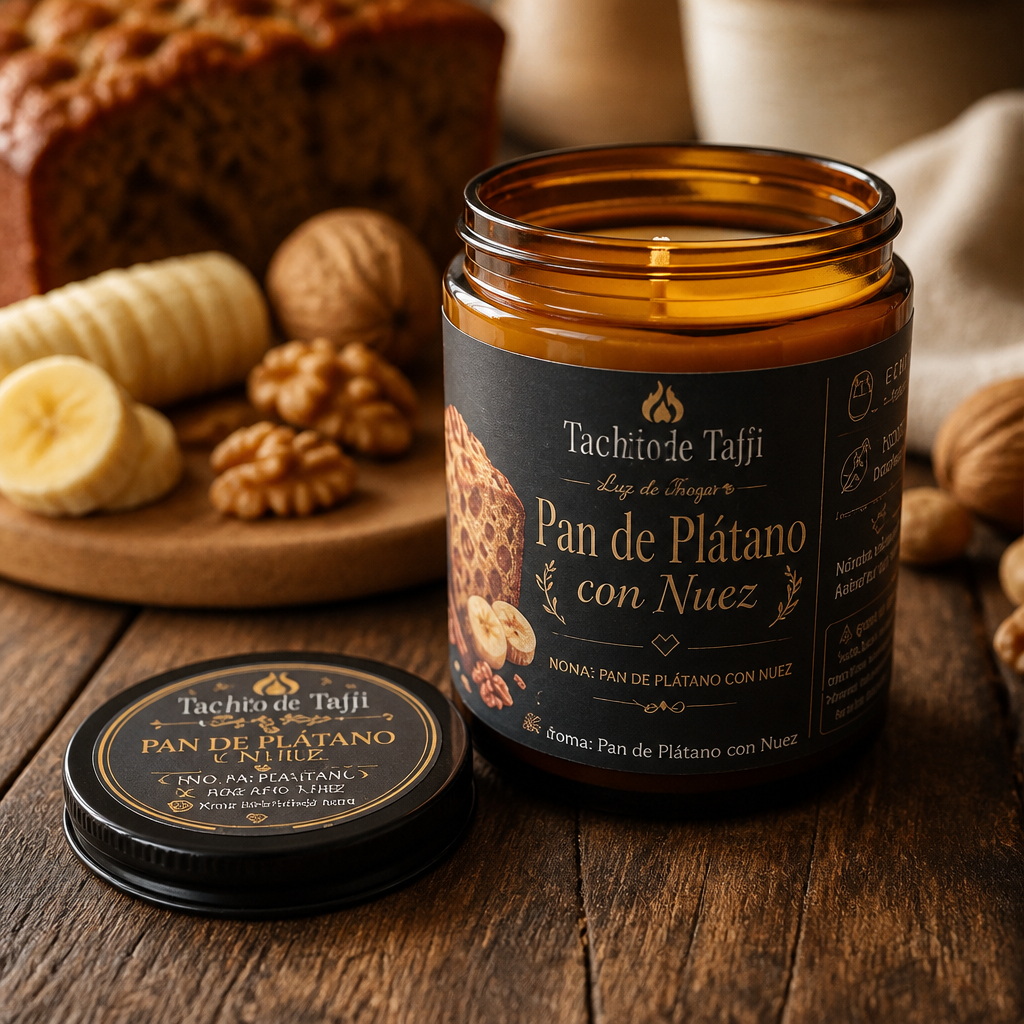 Pan de Plátano con Nuez – Vela Aromática Tradicional