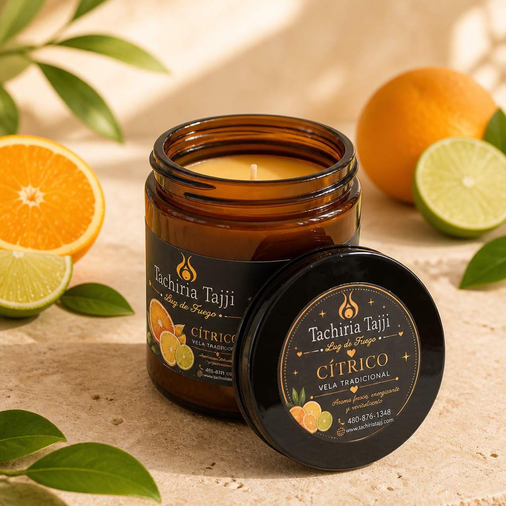 Vela Tradicional – Aroma Cítrico 🍊🍋