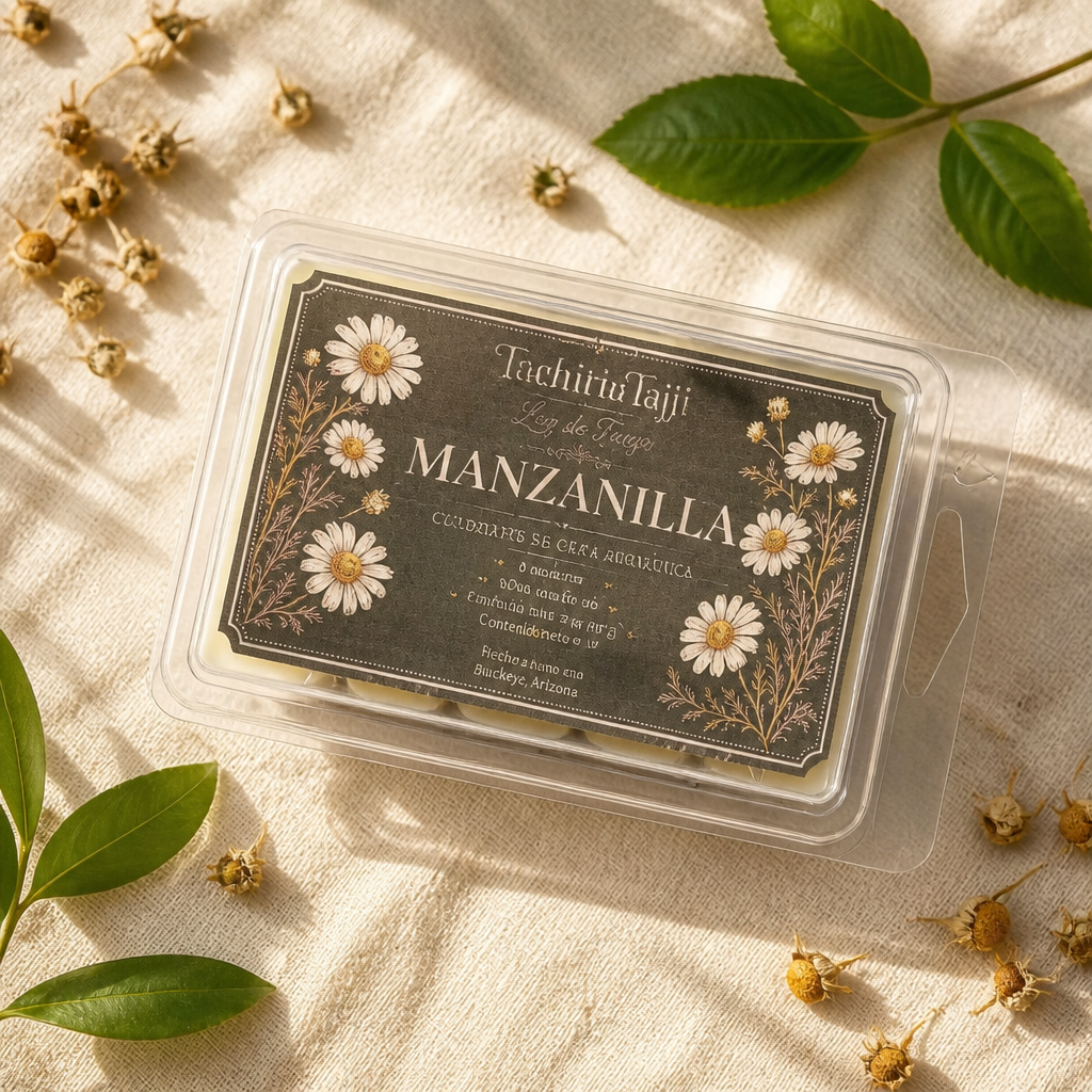 Cuadritos de cera de soja aromática de manzanilla TachiriaTajji en paquete de 8.