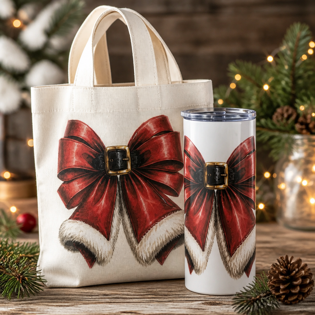Juego De Navideño Vintage – Bolsa Tote Y Taza