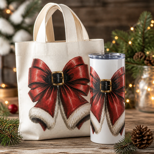 Juego De Navideño Vintage – Bolsa Tote Y Taza