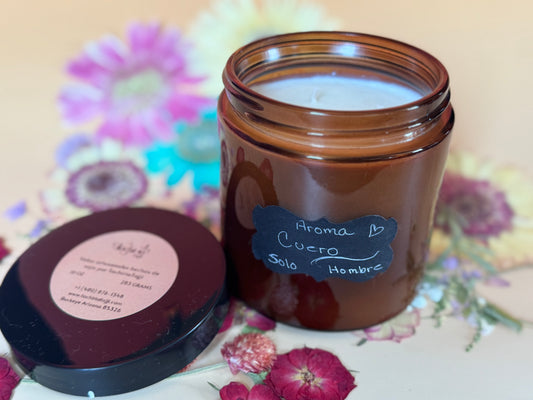 Vela Aromatica Artesanal-Aroma A Cuero