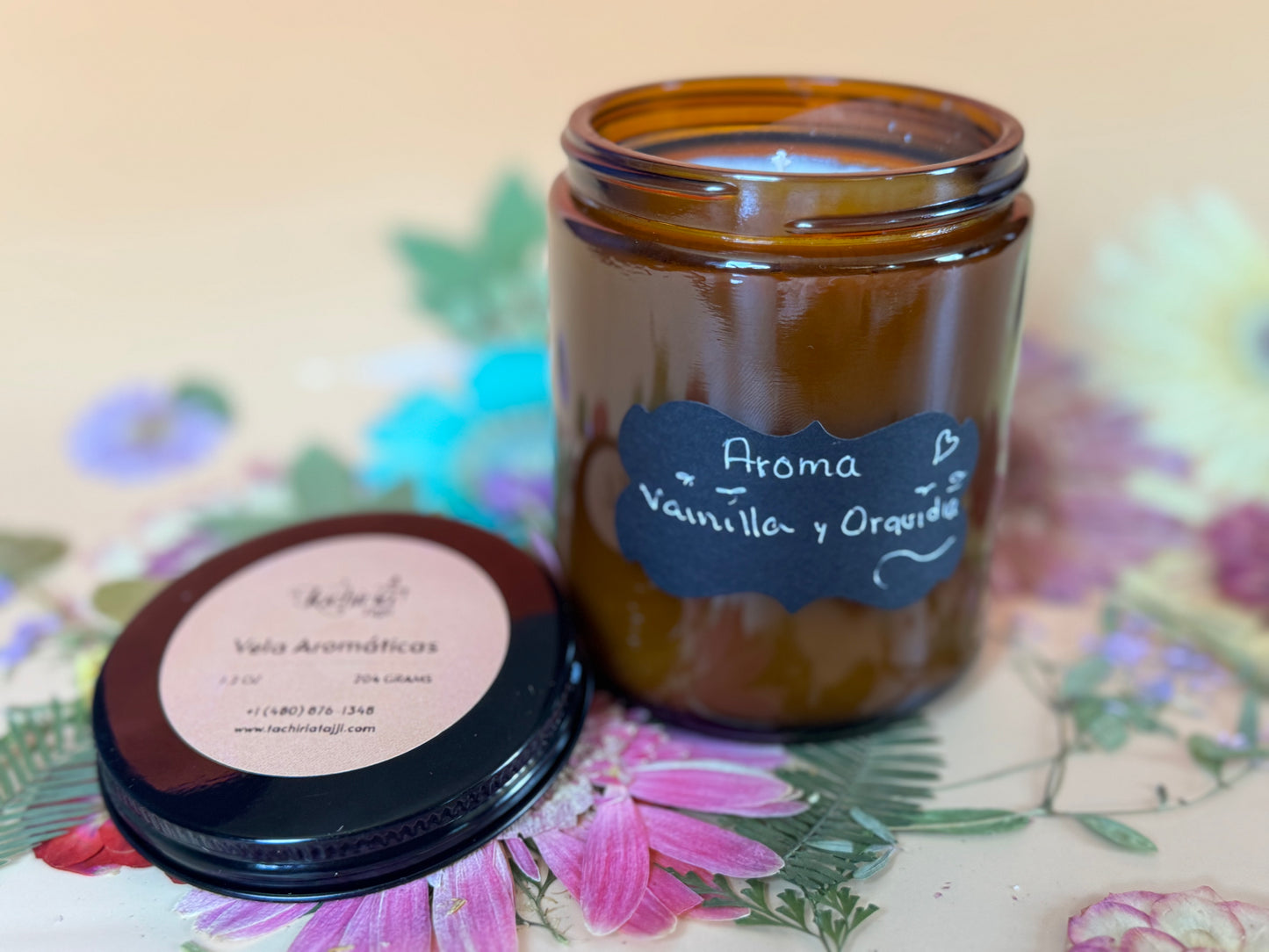 Aroma Vainilla Y Orquidia Vela Artesanal