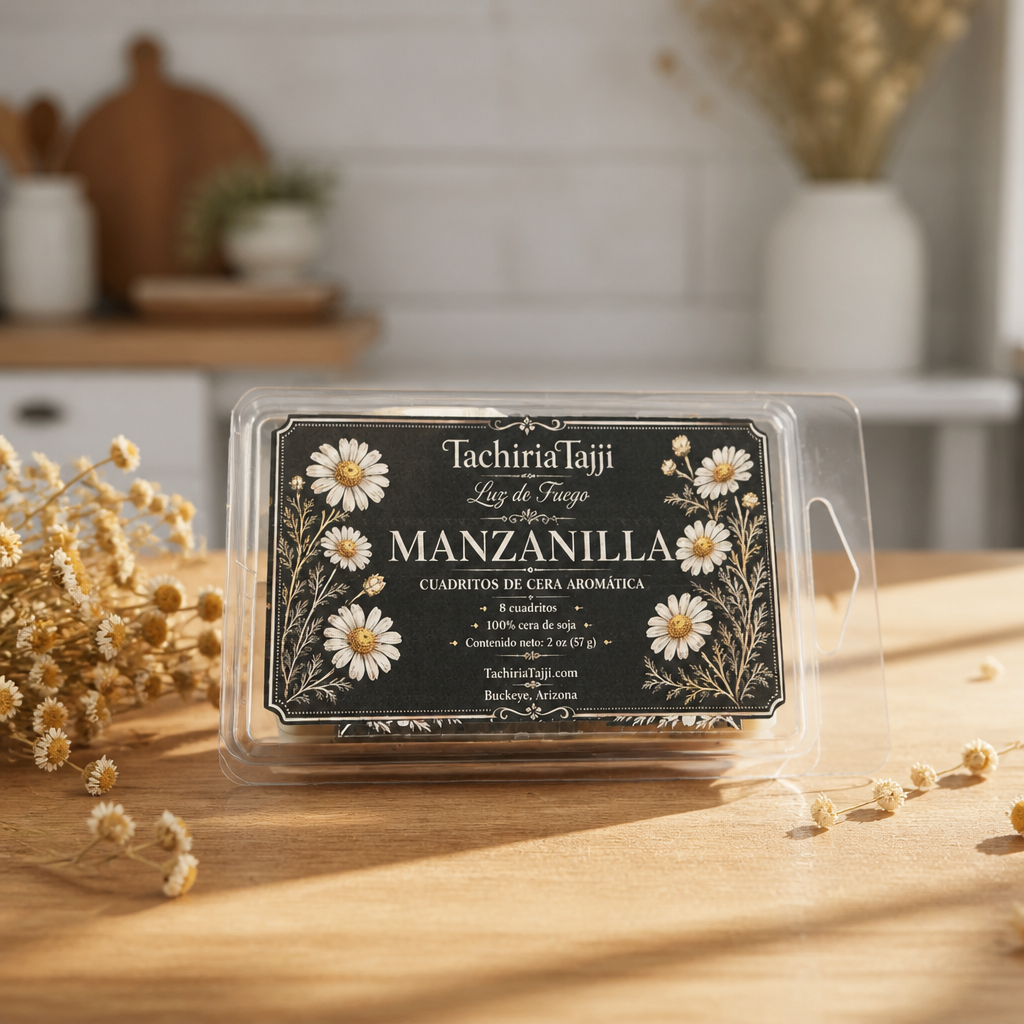 Paquete de 8 cuadritos de cera de soja aromática de manzanilla, 2 oz, TachiriaTajji.